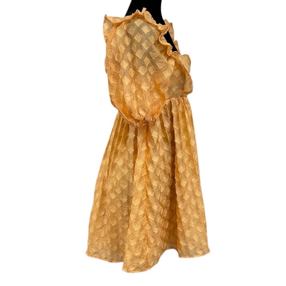 Storie Mini Babydoll dress Gold Size Small - Picture 3 of 5